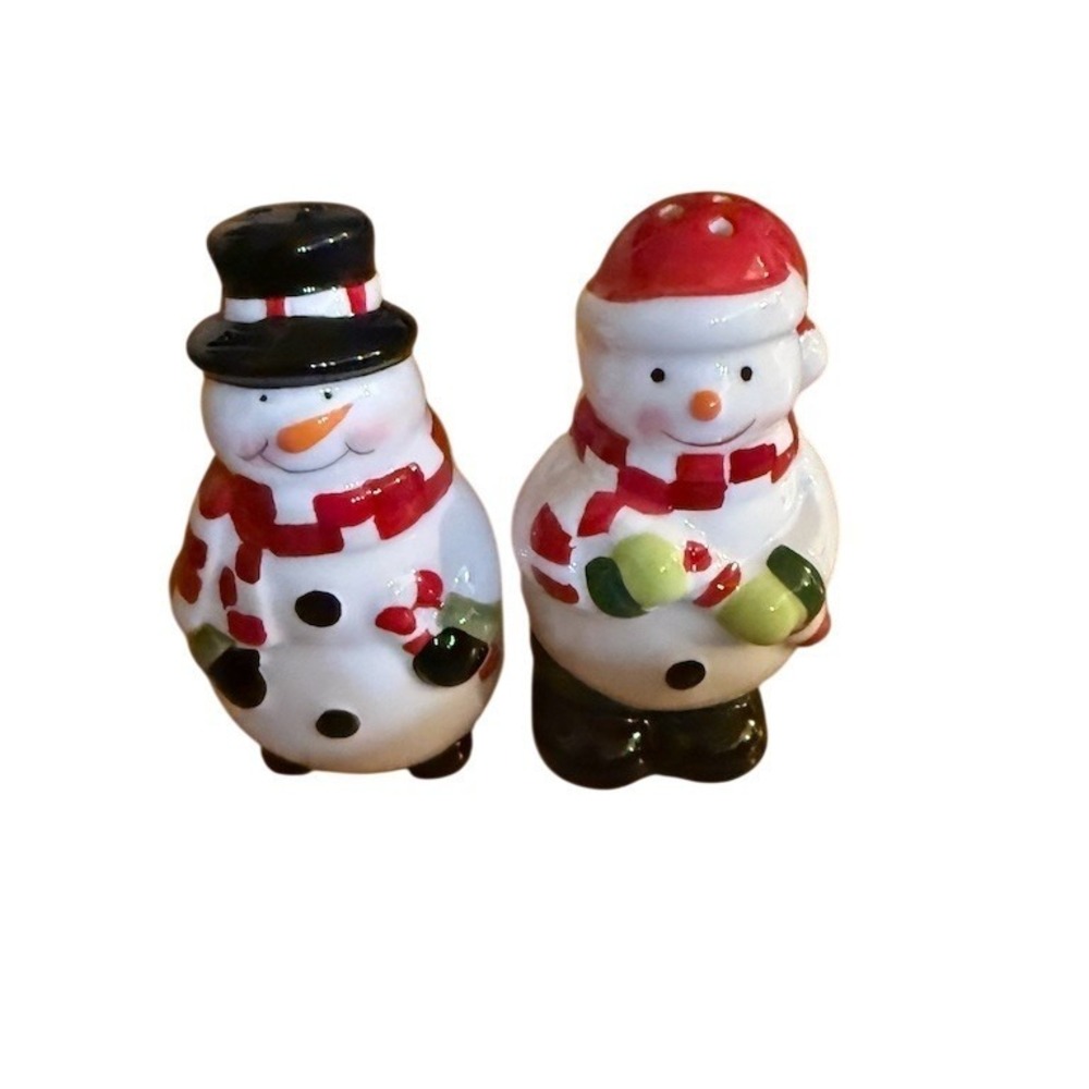 Smart Living Snowman Salt &‎ Pepper Shakers Set 2pc Christmas Holiday